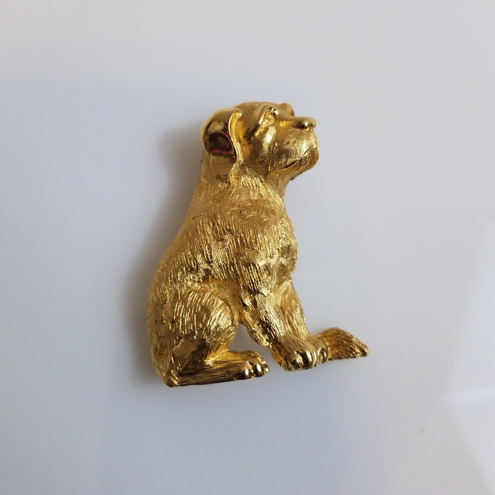 Vintage & Fab Crown Trifari Dog Brooch